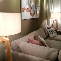 QAZQA Stehleuchte Stativholz ohne Schirm - Puros