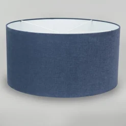 QAZQA Stoff Lampenschirm dunkelblau 50/50/25