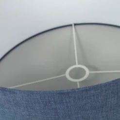 QAZQA Stoff Lampenschirm dunkelblau 50/50/25