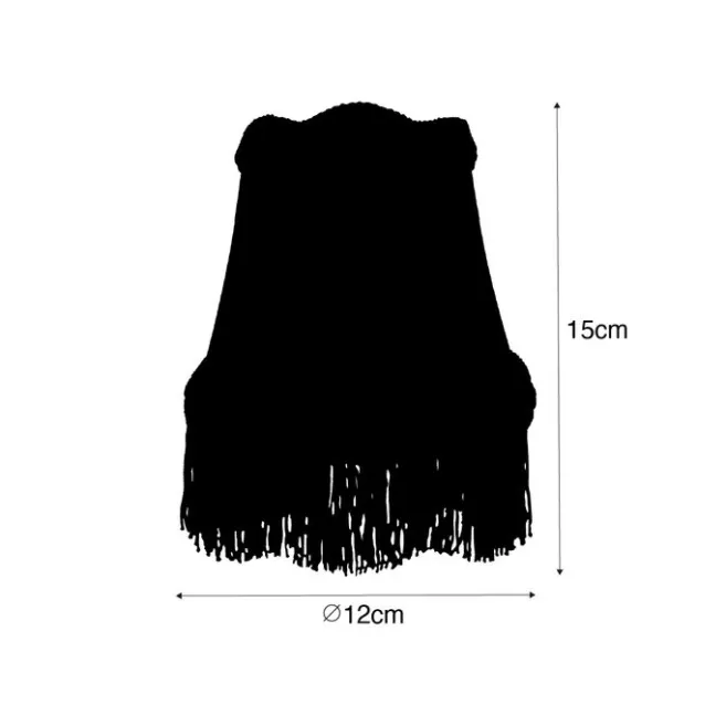 QAZQA Stoff-Klemmleuchte Creme 12/8,5/15 - Granny