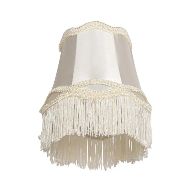 QAZQA Stoff-Klemmleuchte Creme 12/8,5/15 - Granny