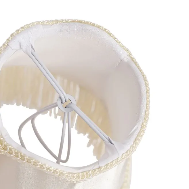 QAZQA Stoff-Klemmleuchte Creme 12/8,5/15 - Granny