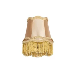 QAZQA Stoff-Klemmleuchte Gold 12/8.5/15 - Granny