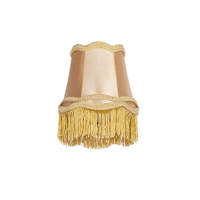 QAZQA Stoff-Klemmleuchte Gold 12/8.5/15 - Granny