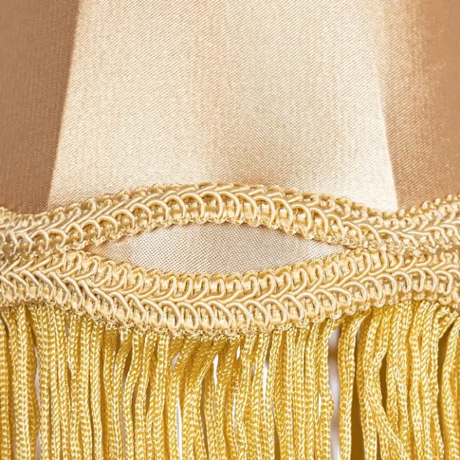 QAZQA Stoff-Klemmleuchte Gold 12/8.5/15 - Granny