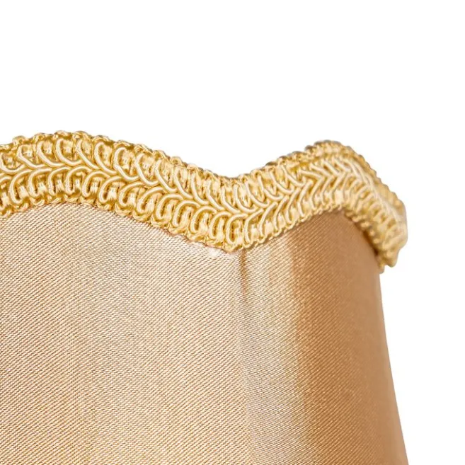 QAZQA Stoff-Klemmleuchte Gold 12/8.5/15 - Granny