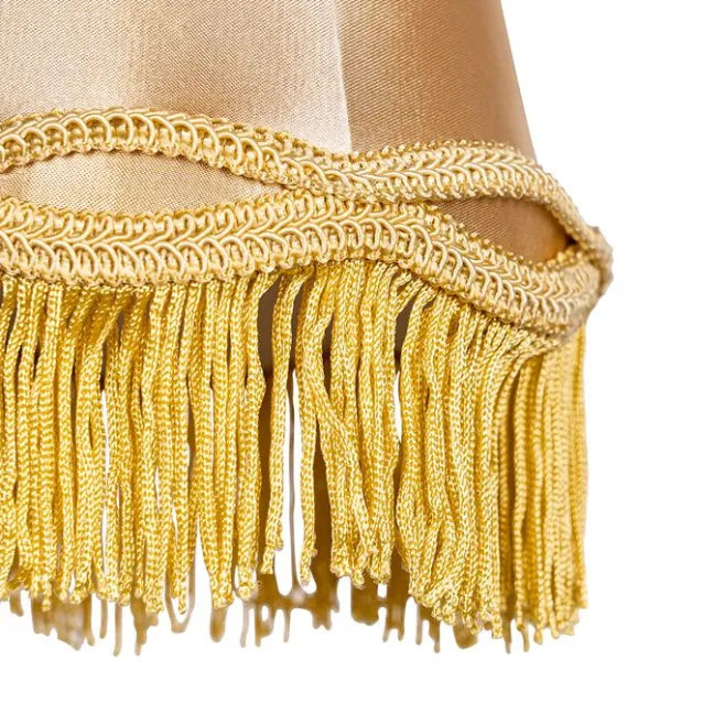 QAZQA Stoff-Klemmleuchte Gold 12/8.5/15 - Granny