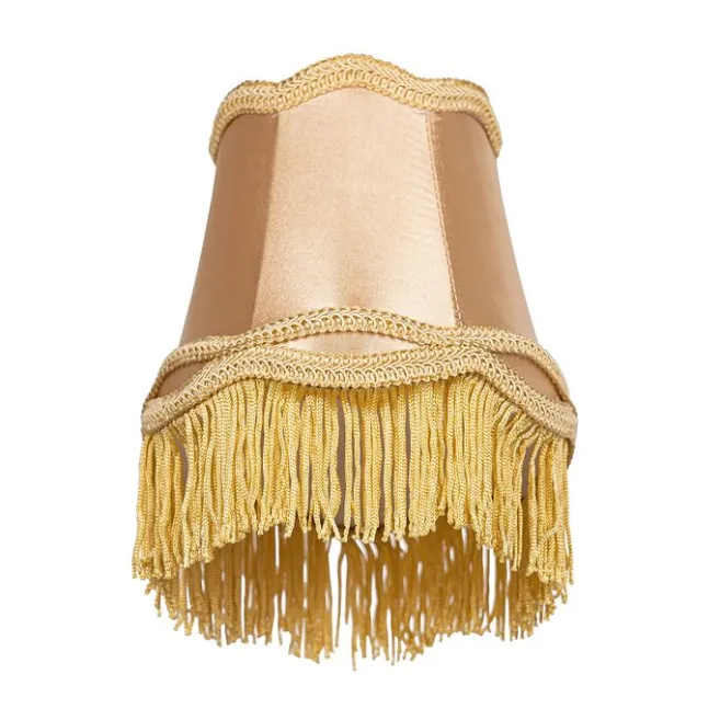 QAZQA Stoff-Klemmleuchte Gold 12/8.5/15 - Granny