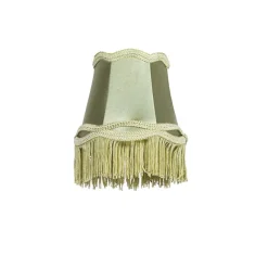 QAZQA Stoff-Klemmleuchte Grün 12/8,5/15 - Granny