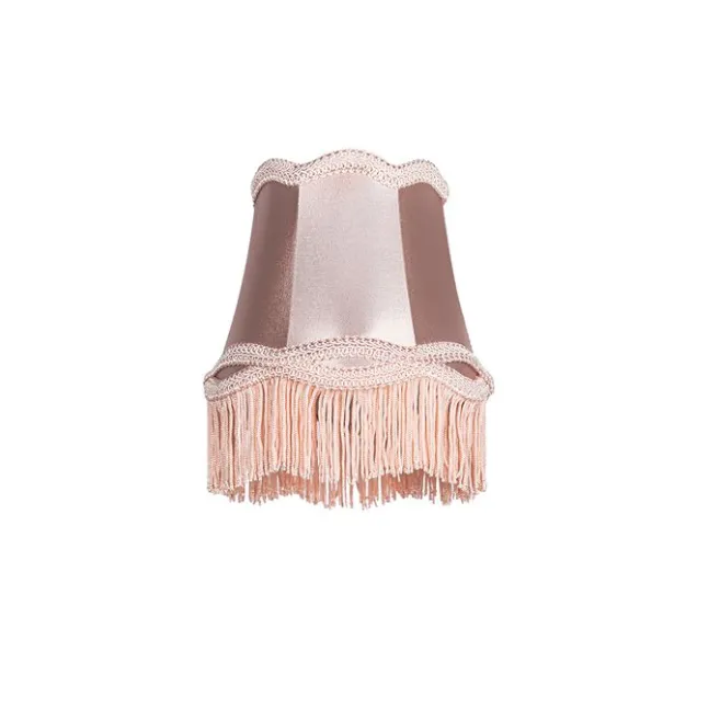 QAZQA Stoff-Klemmleuchte Rosa 12/8,5/15 - Granny