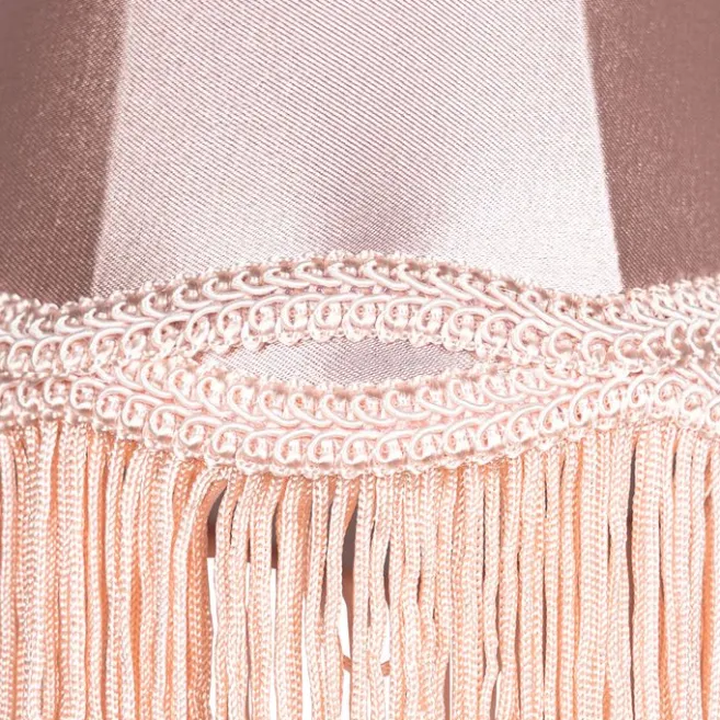 QAZQA Stoff-Klemmleuchte Rosa 12/8,5/15 - Granny