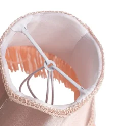 QAZQA Stoff-Klemmleuchte Rosa 12/8,5/15 - Granny