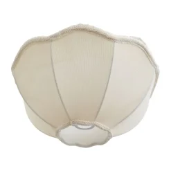 QAZQA Stofflampenschirm Beige mit weißer Innenseite 45/15/21,5 - Heritage