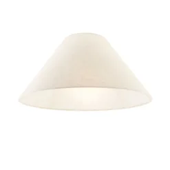 QAZQA Stofflampenschirm beige rund abgeschrägt 50/17,5/25