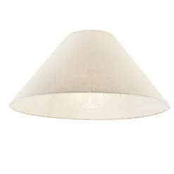 QAZQA Stofflampenschirm beige rund abgeschrägt 55/19/26