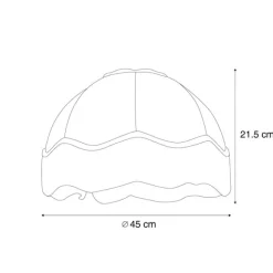 QAZQA Stofflampenschirm Blattdesign mit weißer Innenseite 45/15/21,5 - Heritage