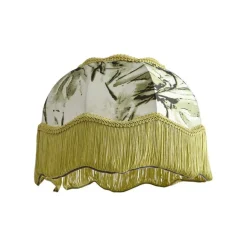 QAZQA Stofflampenschirm Blattdesign mit weißer Innenseite 31,5/15/14 - Heritage