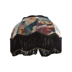 QAZQA Stofflampenschirm Blumendesign mit weißer Innenseite 31,5/15/14 - Heritage