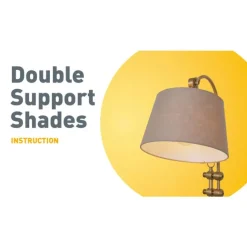 QAZQA Stofflampenschirm braun mit weißer Innenseite 31,5/15/14 - Heritage