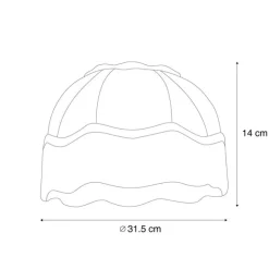 QAZQA Stofflampenschirm braun mit weißer Innenseite 31,5/15/14 - Heritage