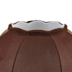 QAZQA Stofflampenschirm braun mit weißer Innenseite 31,5/15/14 - Heritage