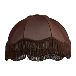 QAZQA Stofflampenschirm braun mit weißer Innenseite 45/15/21,5 - Heritage