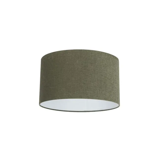 QAZQA Stofflampenschirm Dunkelgrün 35/35/20