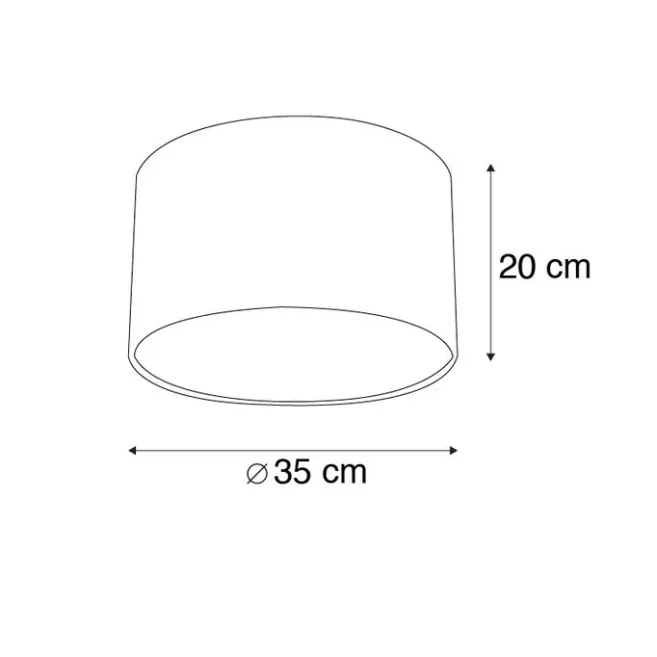 QAZQA Stofflampenschirm Dunkelgrün 35/35/20