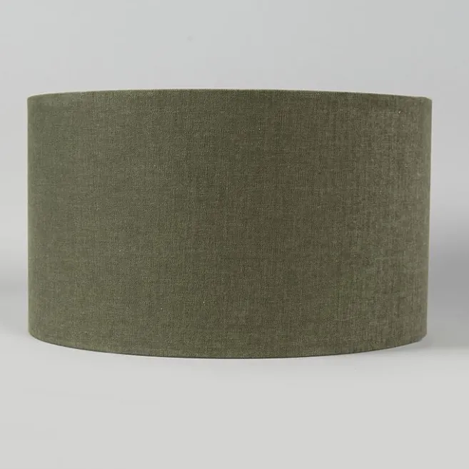 QAZQA Stofflampenschirm Dunkelgrün 35/35/20