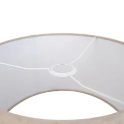 QAZQA Stofflampenschirm hellbraun rund 35/35/20