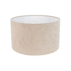 QAZQA Stofflampenschirm hellbraun rund 35/35/20