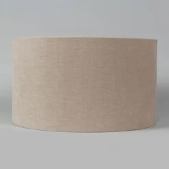 QAZQA Stofflampenschirm hellbraun rund 35/35/20