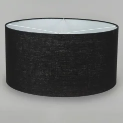 QAZQA Stofflampenschirm schwarz 50/50/25