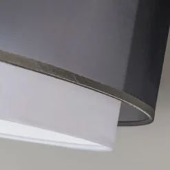 QAZQA Stofflampenschirm schwarz / weiß 47/25 - Duo