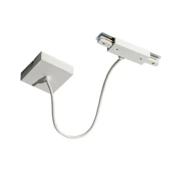 QAZQA Stromzufuhr mit quadratischer Montageplatte für 1-phasige Schiene weiß - Iconic