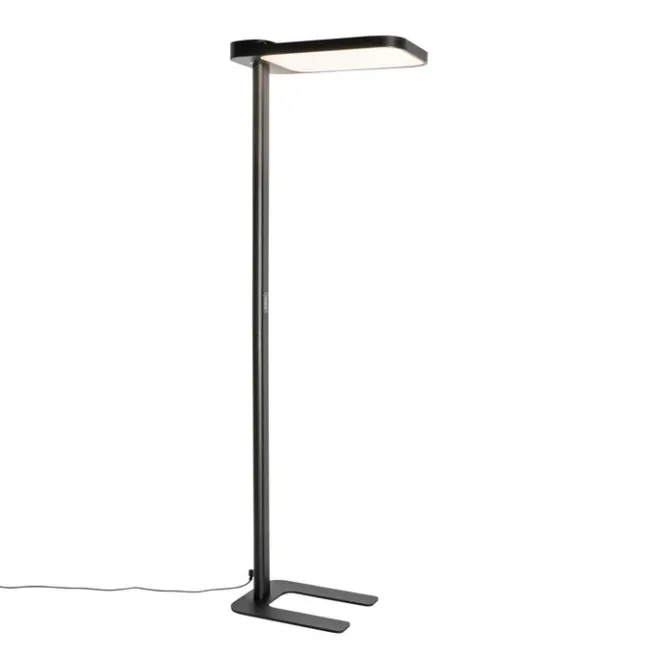 QAZQA Professional Tageslicht-Stehleuchte Schwarz Quadratisch inkl. LED und Dimmer - Guzo