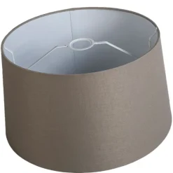 QAZQA Taupe Leinen Lampenschirm 45 cm