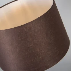 QAZQA Tischlampe Bronze mit Schirm braun 35 cm verstellbar - Parte