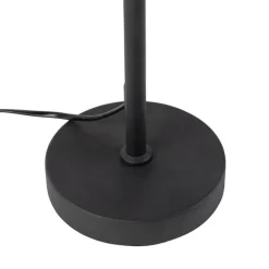 QAZQA Tischlampe schwarz mit Schirm schwarz mit Gold 35 cm - Parte