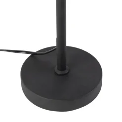 QAZQA Tischlampe schwarz Samtschirm Gold 25 cm verstellbar - Parte