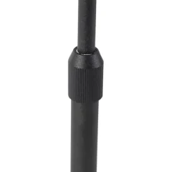 QAZQA Tischlampe schwarz Samtschirm Gold 25 cm verstellbar - Parte