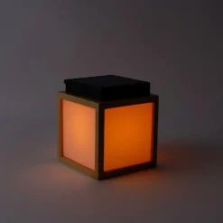 Newgarden Tischleuchte aus Bambus mit Flammeneffekt inkl. LED IP44 Solar Wiederaufladbar - Vega