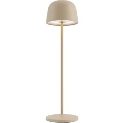 QAZQA Tischleuchte Beige inkl. LED Wiederaufladbar mit Ladestation IP65 - Raika