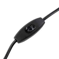 QAZQA Tischleuchte Bronze Samtlampenschirm Schwarz mit Gold 40 cm - Bruut