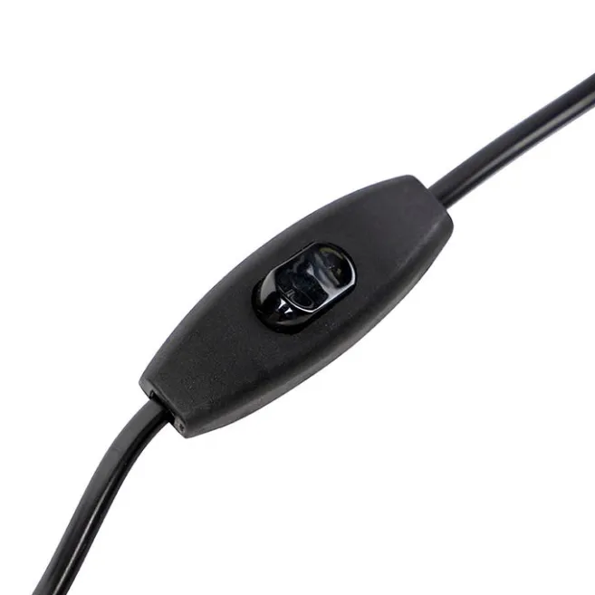 QAZQA Tischleuchte Bronze Stoffschirm hellbraun 50 cm - Bruut