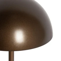 QAZQA Tischleuchte für den Außenbereich Pilzform Dunkelbronze Wiederaufladbar - Keira