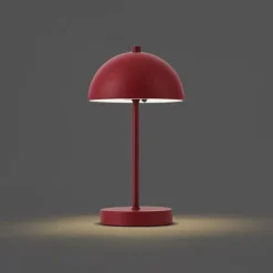 QAZQA Tischleuchte für den Außenbereich Dunkelrot inkl. LED 3-Stufen-Dimmbar IP44 Wiederaufladbar - Keira