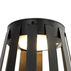 QAZQA Tischleuchte für den Außenbereich schwarz inkl. LED 3-stufig dimmbar Solar- und Akku-betrieb - Penny