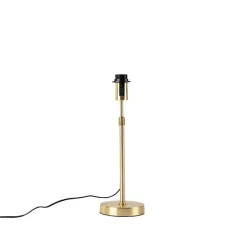 QAZQA Tischleuchte gold verstellbar mit Schirm hellgrau 35 cm - Parte