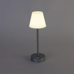 Newgarden Tischleuchte grau inkl. LED wiederaufladbar mit Touchdimmer - Renata